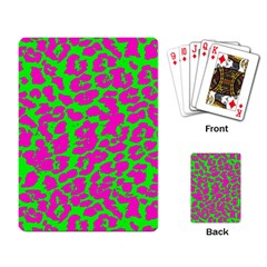 Neon Big Cat Playing Cards Single Design (rectangle) by Angelandspot