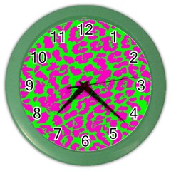 Neon Big Cat Color Wall Clock by Angelandspot