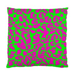 Neon Big Cat Standard Cushion Case (two Sides) by Angelandspot