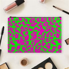 Neon Big Cat Cosmetic Bag (large) by Angelandspot