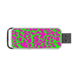 Neon Big Cat Portable Usb Flash (two Sides) by Angelandspot