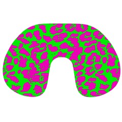 Neon Big Cat Travel Neck Pillow by Angelandspot