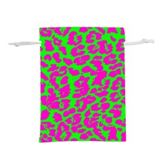 Neon Big Cat Lightweight Drawstring Pouch (s) by Angelandspot