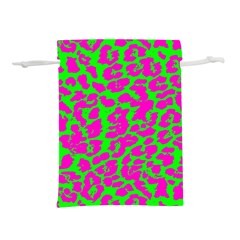 Neon Big Cat Lightweight Drawstring Pouch (l) by Angelandspot