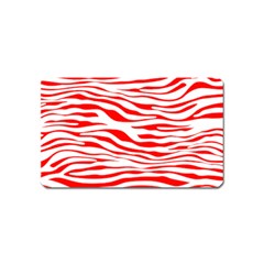 Red and White Zebra Magnet (Name Card)