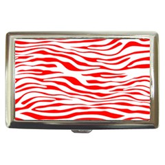 Red and White Zebra Cigarette Money Case