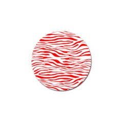 Red and White Zebra Golf Ball Marker