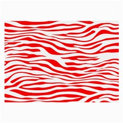 Red and White Zebra Large Glasses Cloth