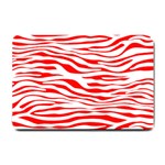 Red and White Zebra Small Doormat  24 x16  Door Mat