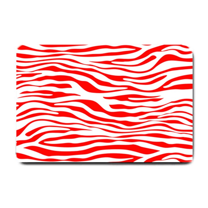 Red and White Zebra Small Doormat 