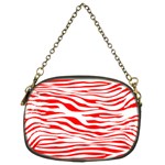 Red and White Zebra Chain Purse (Two Sides) Front