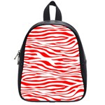 Red and White Zebra School Bag (Small) Front