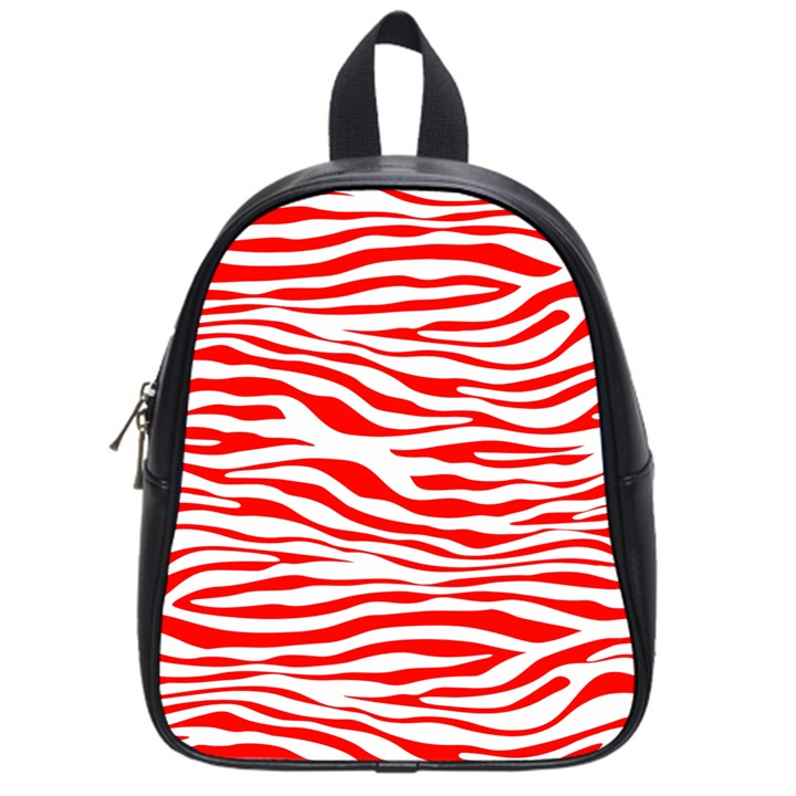 Red and White Zebra School Bag (Small)