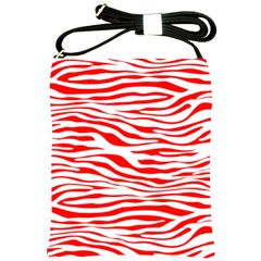 Red and White Zebra Shoulder Sling Bag