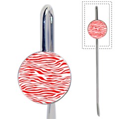 Red and White Zebra Book Mark