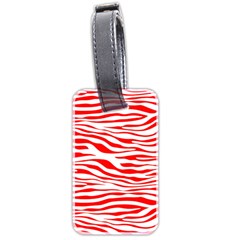 Red and White Zebra Luggage Tag (two sides)