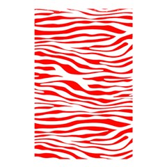 Red And White Zebra Shower Curtain 48  X 72  (small)  by Angelandspot