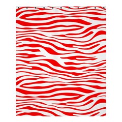 Red And White Zebra Shower Curtain 60  X 72  (medium)  by Angelandspot