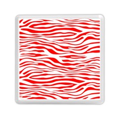 Red And White Zebra Memory Card Reader (square) by Angelandspot