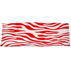 Red And White Zebra Body Pillow Case Dakimakura (two Sides) by Angelandspot