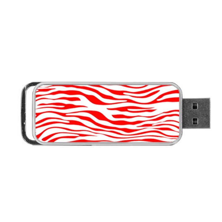 Red and White Zebra Portable USB Flash (Two Sides)