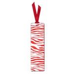 Red and White Zebra Small Book Marks Front