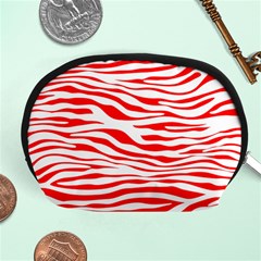 Red and White Zebra Accessory Pouch (Medium)