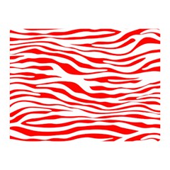 Red and White Zebra Double Sided Flano Blanket (Mini) 