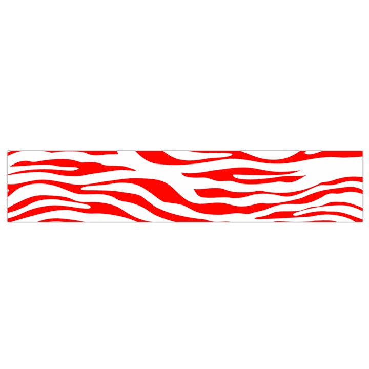 Red and White Zebra Small Flano Scarf