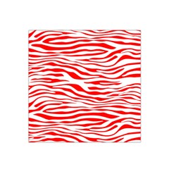 Red and White Zebra Satin Bandana Scarf