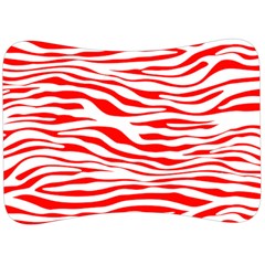 Red and White Zebra Velour Seat Head Rest Cushion