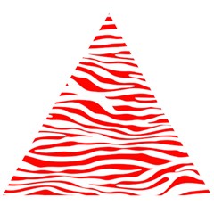 Red and White Zebra Wooden Puzzle Triangle