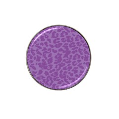 Purple Big Cat Pattern Hat Clip Ball Marker by Angelandspot