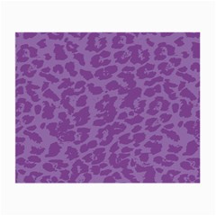 Purple Big Cat Pattern Small Glasses Cloth by Angelandspot