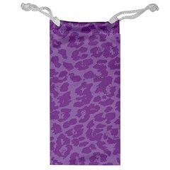 Purple Big Cat Pattern Jewelry Bag by Angelandspot