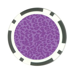 Purple Big Cat Pattern Poker Chip Card Guard