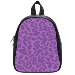 Purple Big Cat Pattern School Bag (small) by Angelandspot