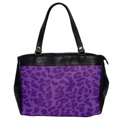 Purple Big Cat Pattern Oversize Office Handbag by Angelandspot