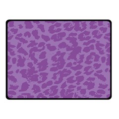 Purple Big Cat Pattern Fleece Blanket (small) by Angelandspot