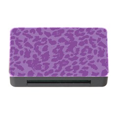 Purple Big Cat Pattern Memory Card Reader With Cf by Angelandspot