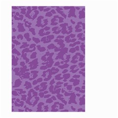 Purple Big Cat Pattern Small Garden Flag (two Sides) by Angelandspot