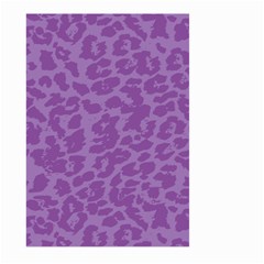 Purple Big Cat Pattern Large Garden Flag (two Sides) by Angelandspot