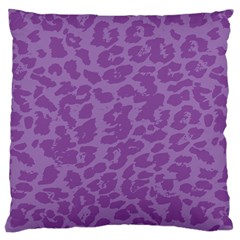 Purple Big Cat Pattern Large Cushion Case (one Side) by Angelandspot