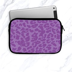 Purple Big Cat Pattern Apple Ipad Mini Zipper Cases by Angelandspot