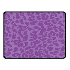 Purple Big Cat Pattern Double Sided Fleece Blanket (small)  by Angelandspot