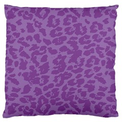 Purple Big Cat Pattern Standard Flano Cushion Case (two Sides) by Angelandspot