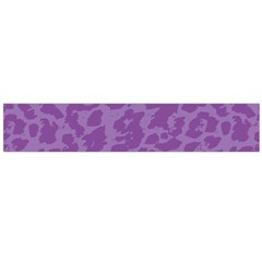 Purple Big Cat Pattern Large Flano Scarf 