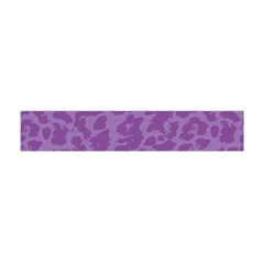 Purple Big Cat Pattern Flano Scarf (mini) by Angelandspot