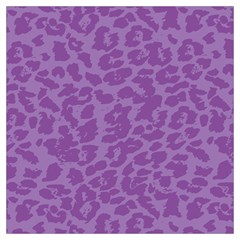 Purple Big Cat Pattern Long Sheer Chiffon Scarf 