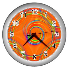  Twirl Wall Clock (silver) by Angelandspot